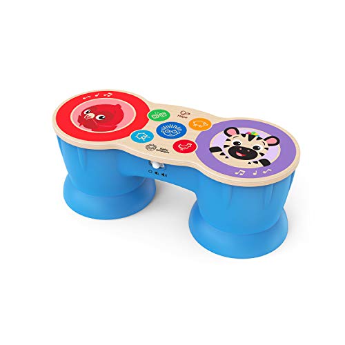 Baby Einstein, Hape Tambor musical, Juguete de madera Magic Touch Upbeat Tunes, a partir de 6 meses