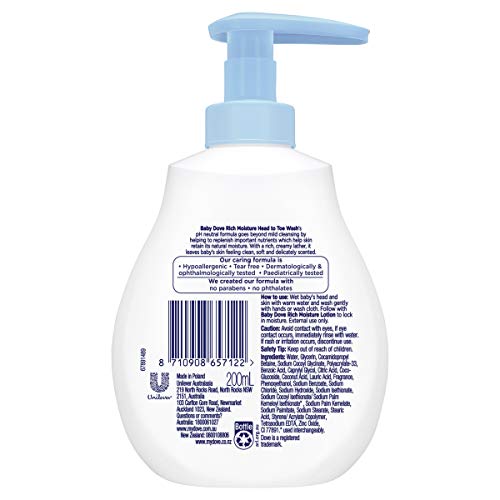 Baby Head To Toe Rich Moisture Wash 200 Ml