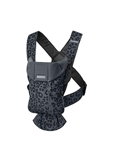 BABYBJÖRN Hamaca Bliss, Mesh con Mochila Porta Bebé Mini, 3D Mesh, Antracita/Leopardo