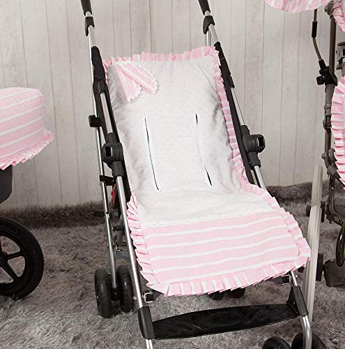 Babyline Oporto - Colchoneta ligera para silla de paseo, color rosa