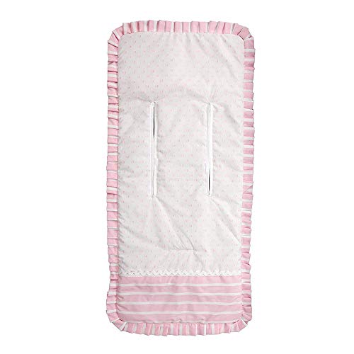 Babyline Oporto - Colchoneta ligera para silla de paseo, color rosa