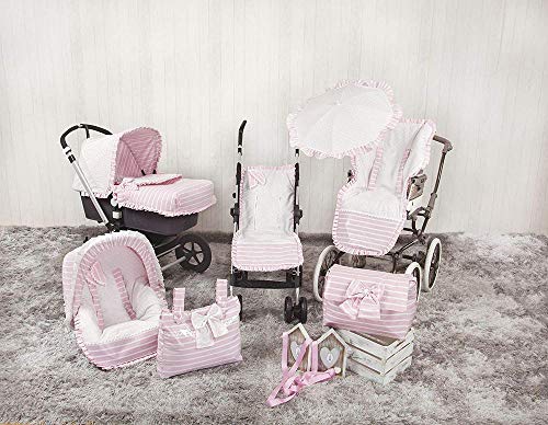 Babyline Oporto - Colchoneta ligera para silla de paseo, color rosa