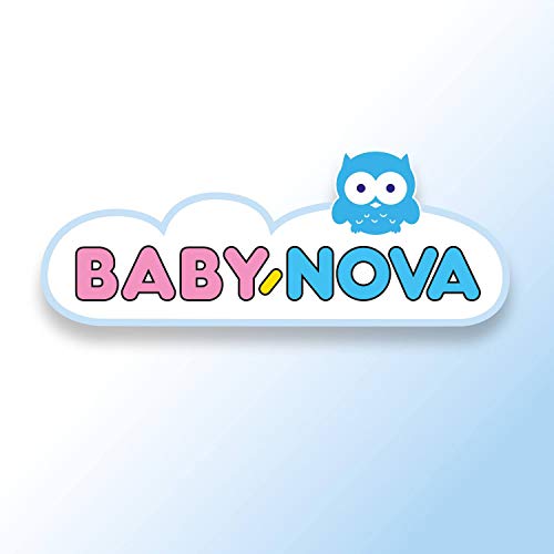 BabyNova - Chupete con nombre ortho, silicona, talla 1, 0-6 meses, 3 unidades, color rosa transparente