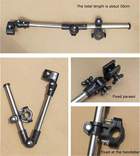 BCLGCF Soporte De Conector De Ángulo Múltiple De Paraguas, Conector Giratorio De Paraguas Telescópico Plegable Soporte De Marco De Manillar para Bicicleta/Motocicleta Silla De Ruedas/Cochecito