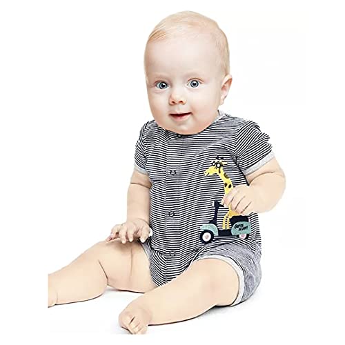 Bebé Pijama Niños Pelele de Algodón Body Manga Corta Verano Jumpsuit 6-9 Meses