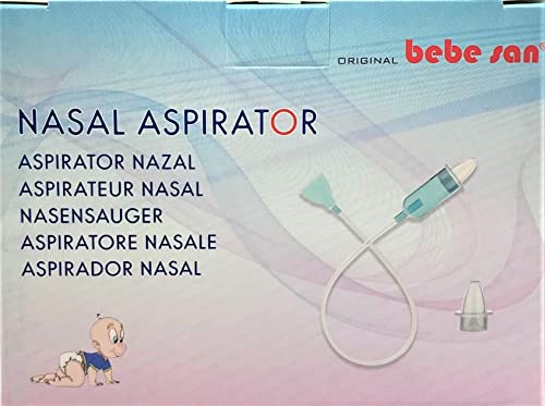 BEBE SAN® ASPIRADOR NASAL | con filtro reutilizable | 2 puntas blandas | para recién nacidos y niños pequeños | contiene instrucciones detalladas en el interior.