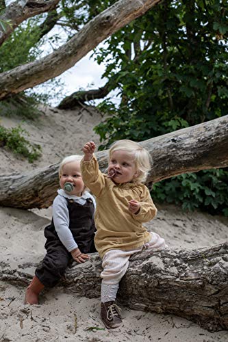 BIBS De Lux Paquete de 2 chupetes. Libre de BPA, Tetina redonda. Látex natural, Talla 1 (0-6 meses), Island Sea/Sage