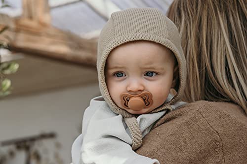 BIBS Supreme Paquete de 2 chupetes. Libre de BPA, Tetina con forma simétrica. Silicona, Talla 1 (0-6 meses), Iron / Baby Blue