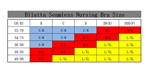 Bllatta Sujetador de Maternidad para Mujeres Bra sin Costuras Sujetadores para premamá y de Lactancia (3-4 Piezas)