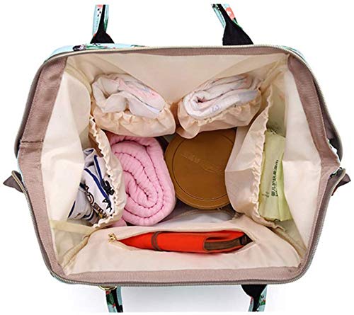 Bolsa de pañales de maternidad multifunción de gran capacidad Mochila de viaje portátil impermeable Bolsas de pañales para bebés para el cuidado del bebé (Cactus)