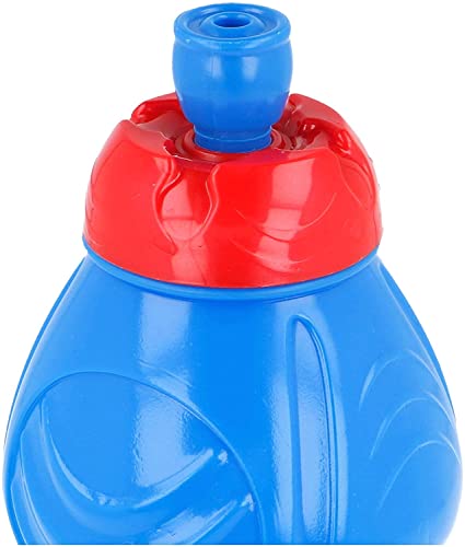 Botella de Agua Infantil con cierre antifugas | Reutilizable para niños con tapón anti goteo - Libre de BPA - 400 ML , con los personajes de sus series favoritas. (SONIC)