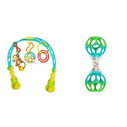 Bright Starts, Arco de Juego Flex ‘n Go + Oball Shaker, Juguete para bebés