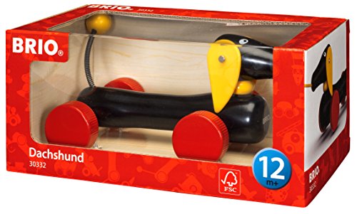 BRIO 30332 Perro Salchicha, Juego Primera Edad, Juegos Educativos, Edad Recomendada 12+ Meses