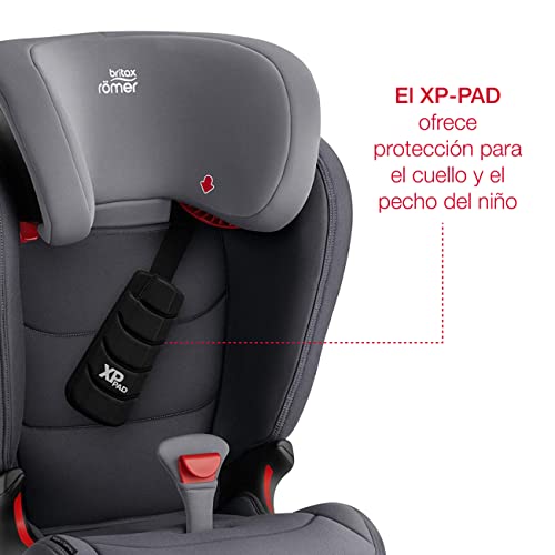 BRITAX RÖMER Silla Coche KIDFIX Z-LINE Protección Superior Frente a Impactos Frontales Niño de 15 a 36 kg Grupo 2/3 de 3,5 a 12 Años, Storm Grey