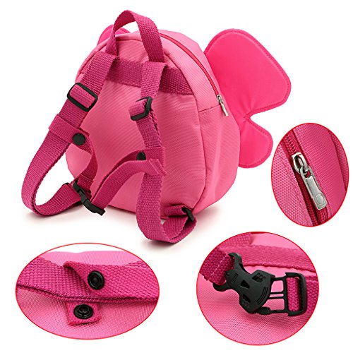 BTSKY Mochilas de Seguridad Arnés de Seguridad con Correa para Niños con Diseño de Alas de Mariposa Rosa Práticas y Cómodas