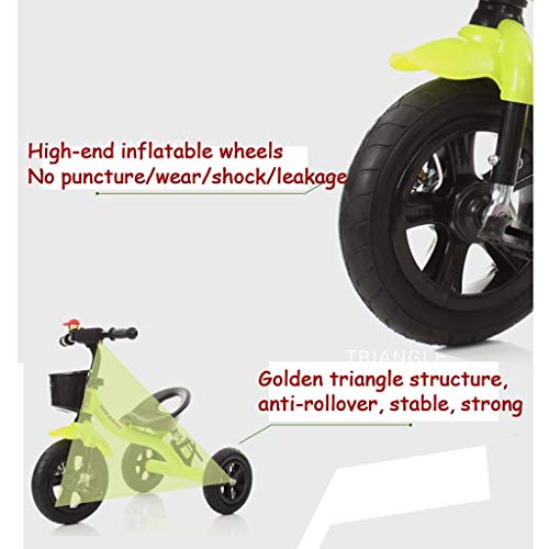 Carritos con capazo Triciclo para Niños Bicicleta con Pedales para Niños Niño Niña Coche De Juguete para Niños Bicicleta Plegable Ligera Niños