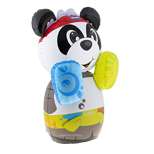 Chicco Panda Boxing , Saco de Boxeo Infantil Con Disvertido Diseño De Oso Panda, Base Basculante Con Agua, No Cae Al Suelo, Interactivo