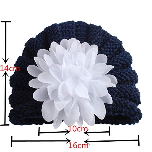 CHSEEA 11PCS Niños Sombrero Beanie Gorras Elásticas Caliente de Punto Arco Venda De Pelo Bebe Vinchas Diadema Turbante Cintas para El Pelo Niñas Accesorios para El Cabello #7