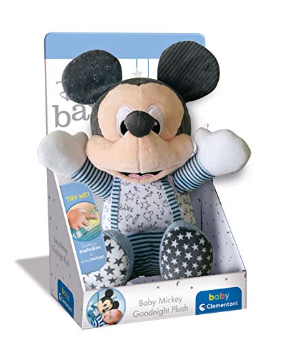 Clementoni - Baby Mickey duerme contigo - peluche bebé interactivo para dormir a partir de 6 meses (17394)