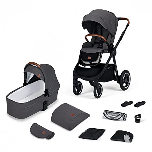 Cochecito Duo Kinderkraft EVERYDAY 2 en 1 - Dark Grey-Black