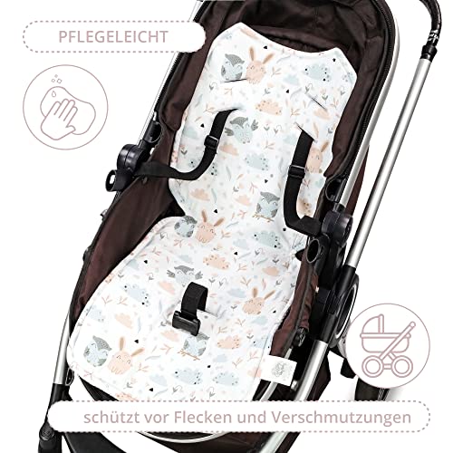 Colchoneta silla paseo universal 75 x 35 cm - Transpirable colchoneta carro bebe universal gris