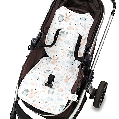 Colchoneta silla paseo universal 75 x 35 cm - Transpirable colchoneta carro bebe universal gris