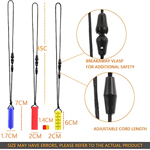 Collar mordedor autismo,6 Piezas Collar de Mordedores,juguetes Masticable sensoriales Colgante,Para niños Con TDAH, Dentición, Autismo, Necesidades Mordiendo(mix 9)