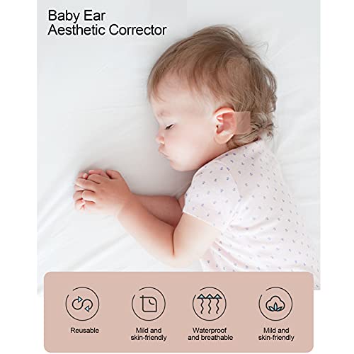 Corrector estético de orejas para recién nacidos, corrector estético de orejas para bebés de 19,7 x 1,6 pulgadas para bebés recién nacidos