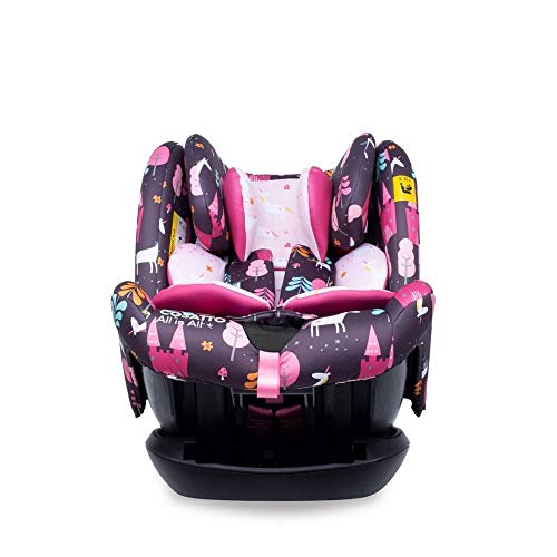 Cosatto All in All + Baby to Child Car Seat | Group 0+123, 0-36 kg, 0-12 years, ISOFIX, Extended Rear Facing, Anti-Escape, Reclines (Unicorn Land)