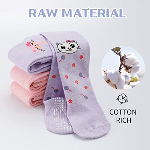 Cotton Coming Leotardos para bebés niña ，Polainas Antideslizantes Medias para bebés niñas Ropa Infantil para Recién Nacido, Polaina de Tejido de algodón（0-6 meses）