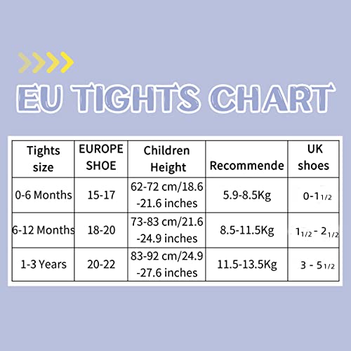 Cotton Coming Leotardos para bebés niña ，Polainas Antideslizantes Medias para bebés niñas Ropa Infantil para Recién Nacido, Polaina de Tejido de algodón（0-6 meses）