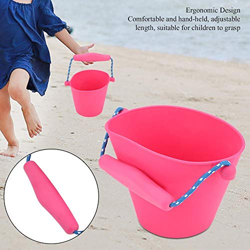 Cubo plegable de silicona de 1,5 L para la ducha del bebé o la playa. Rosenrot