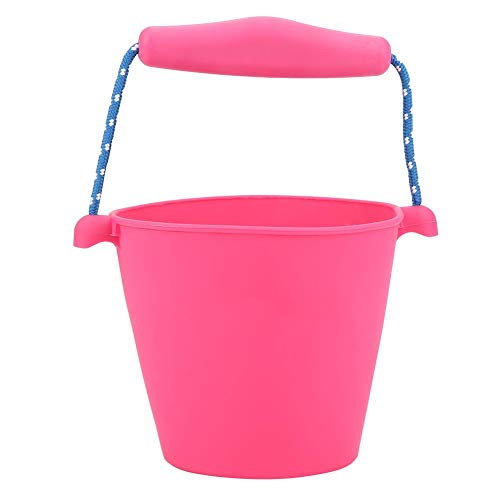 Cubo plegable de silicona de 1,5 L para la ducha del bebé o la playa. Rosenrot