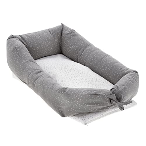 Cuco Nest Reductor Cuna by Mimuselina | Cama Nido Bebe (desenfundable y Lavable) Babynest para colecho Seguro (Constelaciones)