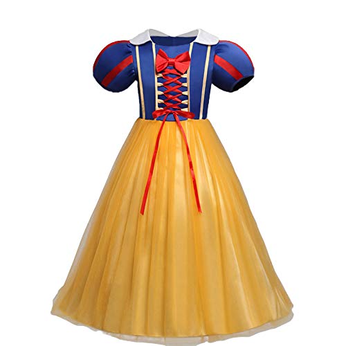 Disfraz de Blancanieves para Bebé niña Vestido Princesa Máscara Traje Parte Vestir para Largo Ceremonia Fiesta Elegantes Comunión Paseo Baile Pageant Damas De Honor Coctel Noche 18-24 Meses