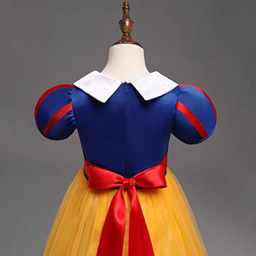 Disfraz de Blancanieves para Bebé niña Vestido Princesa Máscara Traje Parte Vestir para Largo Ceremonia Fiesta Elegantes Comunión Paseo Baile Pageant Damas De Honor Coctel Noche 18-24 Meses