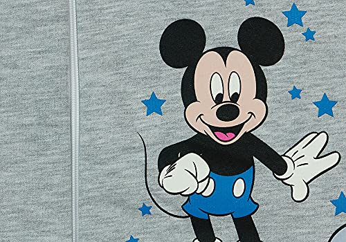 Disney Baby - Saco de dormir sin mangas para bebé (talla 56, 62, 68, 74, 80, 86, 92, 98, 104, 110 finos, sin forro, 100% algodón, para niños con Mickey Mouse, Modelo 4, 18 meses