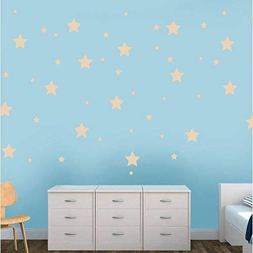 Docliick®Pegatina de pared para habitación infantil"Set 150 ud. ESTRELLAS ADHESIVAS" Vinilos decorativos de estrellas. Vinilo para decorar habitaciones. Pegatinas Docliick DC-18010 (Beige)