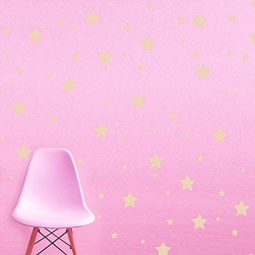 Docliick®Pegatina de pared para habitación infantil"Set 150 ud. ESTRELLAS ADHESIVAS" Vinilos decorativos de estrellas. Vinilo para decorar habitaciones. Pegatinas Docliick DC-18010 (Beige)