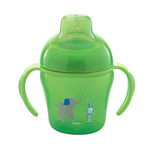 Dodie - Taza de aprendizaje, a partir de 6 meses de edad, 200 ml, verde