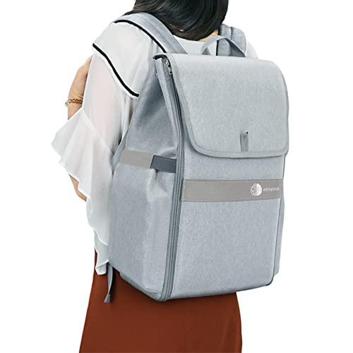 ebrainit Mochila para Pañales, Bolso Cambiador Bebé con Esterilla Portátil, Portachupetes y Correas para el Cochecito, Bolso de Viaje Impermeable Multifuncional para Mamá y Papá