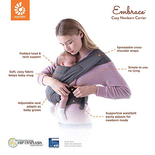 Ergobaby Embrace - Portabebés para recién nacido (7-25 libras), color crema