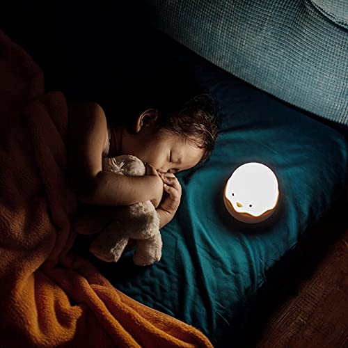 FemKey Luz Nocturna Infantil, LED Lámpara Nocturna de Niños con Función Control Tátil, Luz de Dormir de Cuarto de Bebé, USB Recargable.