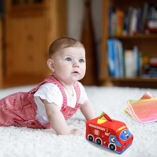 fengshan Caja de pañuelos de papel para juguetes – Baby Sensory Crinkles Tissue Box | Baby Magic Tissue Box educativo y sensorial juguete para el desarrollo de niños