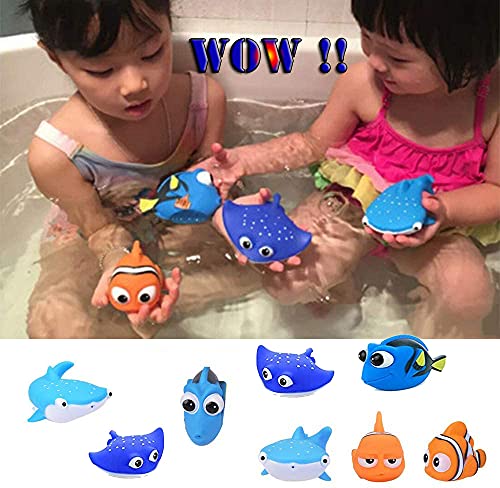 Finding Dory Nemo - Juguetes de baño para bebés y niños pequeños, 4 unidades