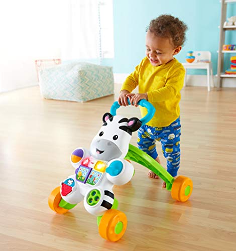 Fisher-Price Fisher-Price-DLD96 Zebra Walker, Multicolor GXC30, versión francés