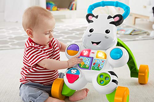 Fisher-Price Fisher-Price-DLD96 Zebra Walker, Multicolor GXC30, versión francés