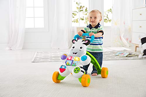 Fisher-Price Fisher-Price-DLD96 Zebra Walker, Multicolor GXC30, versión francés