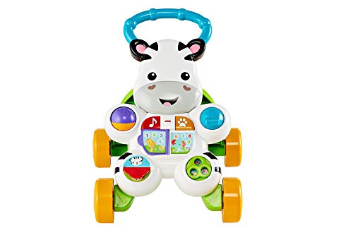 Fisher-Price Fisher-Price-DLD96 Zebra Walker, Multicolor GXC30, versión francés