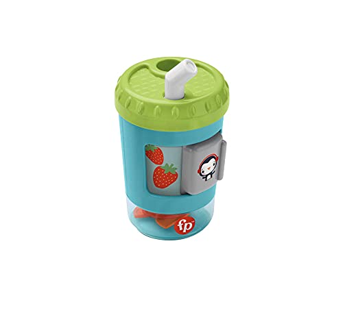 Fisher-Price Imaginación Kit de juego con vaso de smoothies, teléfono con luces y sonidos y puzzle de alimentos, juguete para bebés +1 año (Mattel HFJ95)